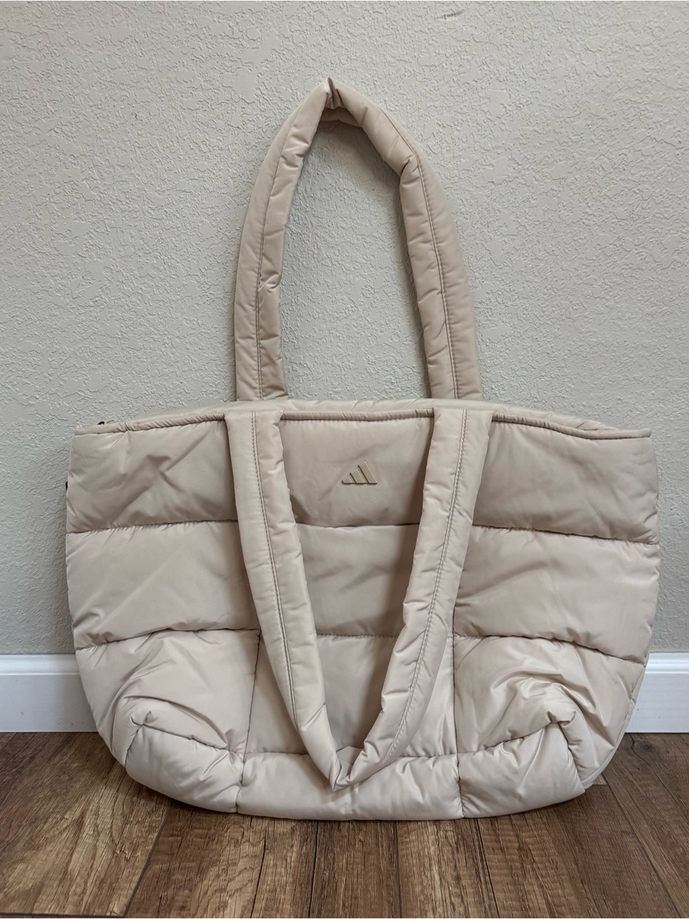 NWT adidas Padded Quilted Tote - Beige